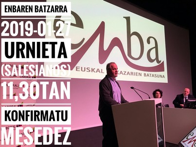 #BaserritarrazHarro lemapean ospatuko da ENBAren Batzarra, igande honetan, Urnietan